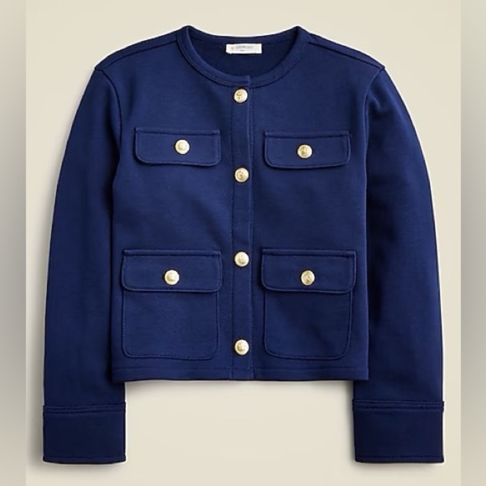 NWT! J. Crew Girls' french terry lady jacket